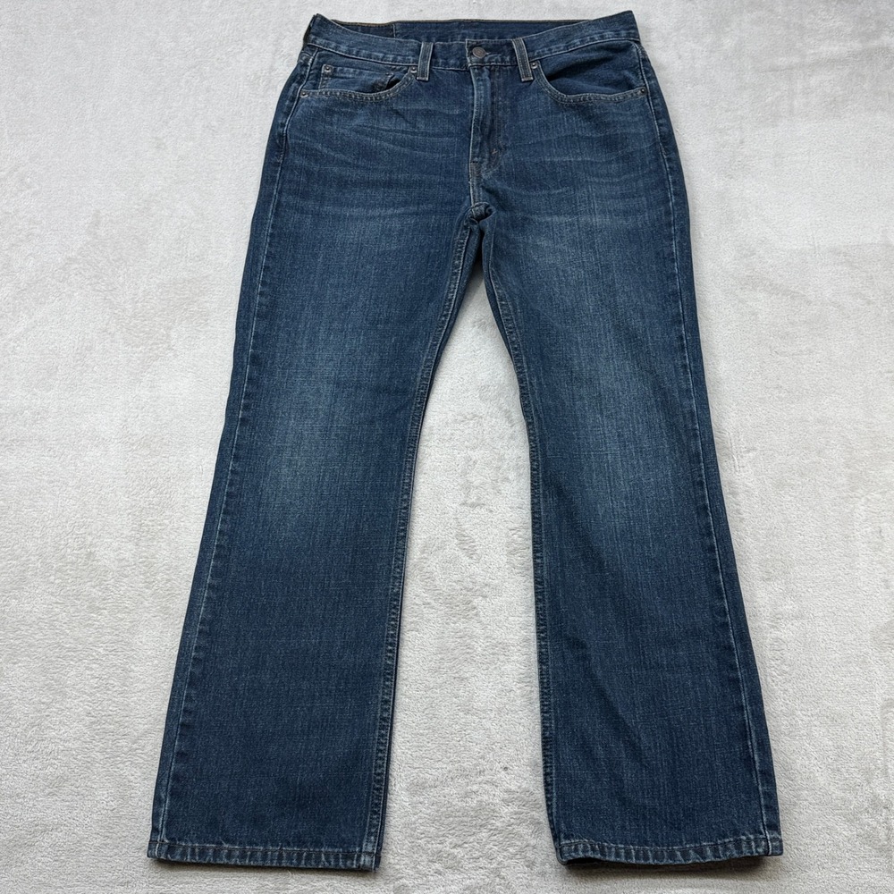 Levis 527 Slim Bootcut Jeans Men 32x30 Blue Dark Wash Denim Pants Cowboy Western